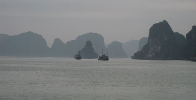 halong ships and islands