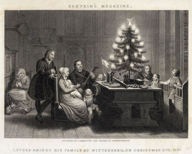 Matin Luther's Combustible Christmas Tree.
